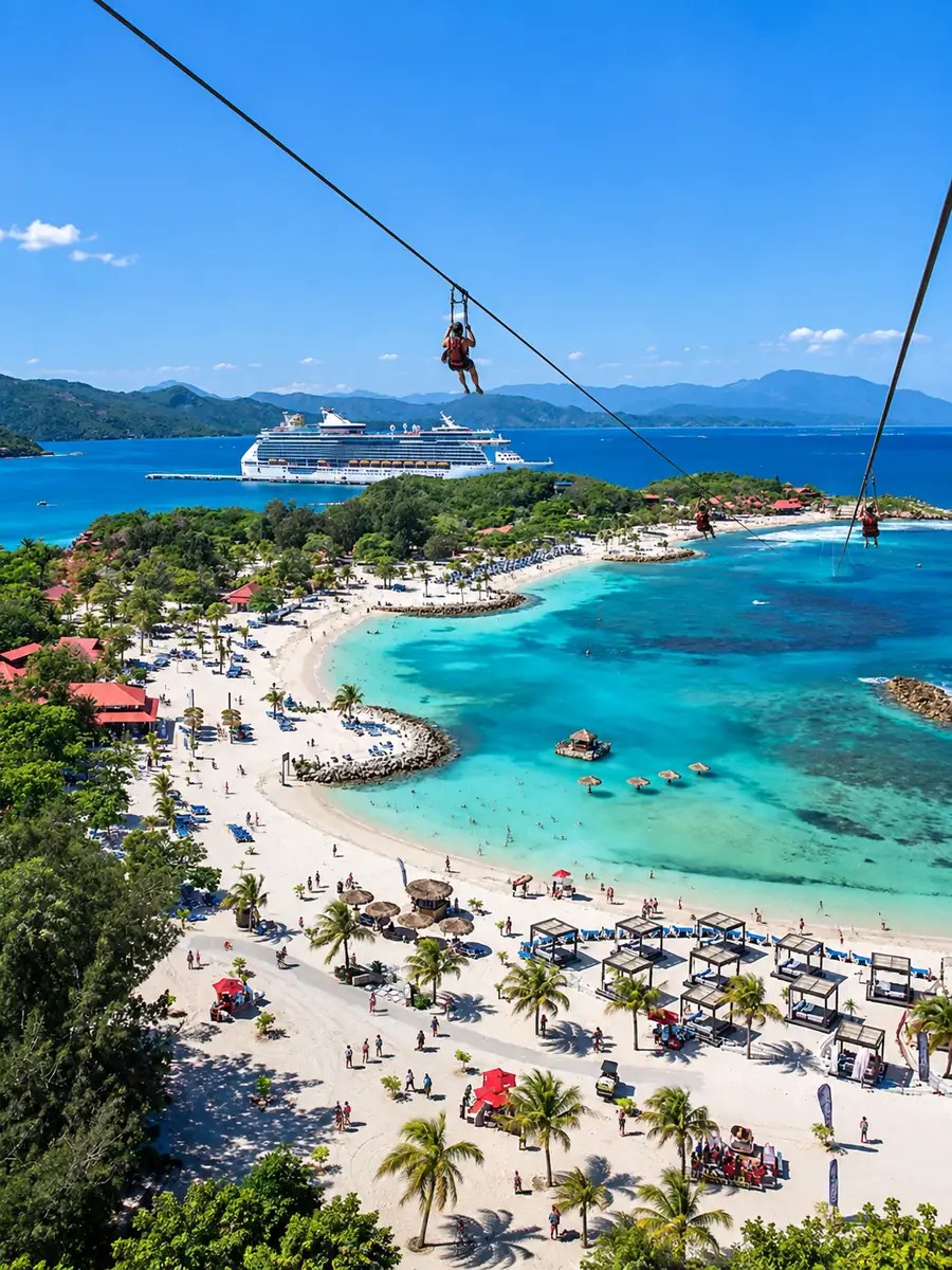 Labadie, zipline over the bay