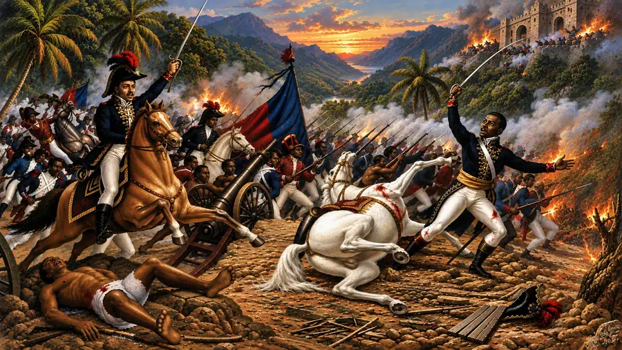 Illustration of the Battle of Vertières